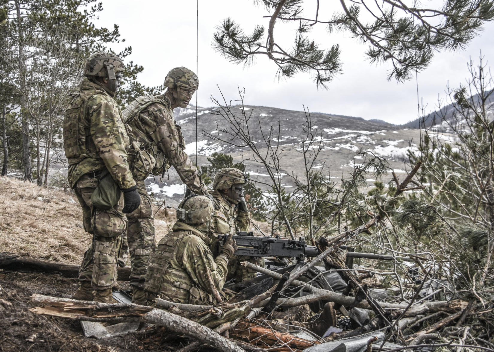 Peacemaking, an important part of effective leadership, means having the hard talks instead of avoiding them because of embarrassment or ego. A .50-caliber machine gun crew explains their employment of the weapon to 173rd Airborne Brigade Commander Col. Jay Bartholomees as the Brigade Support Battalion conducts base-defense live-fire training in Slovenia, March 13, 2018. Photo by Lt. Col. John Hall.