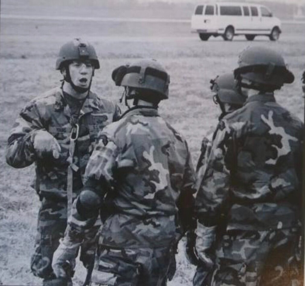 Photo credit: 2nd Ranger Battalion yearbook. Fast rope training, Ft. Knox 2001.