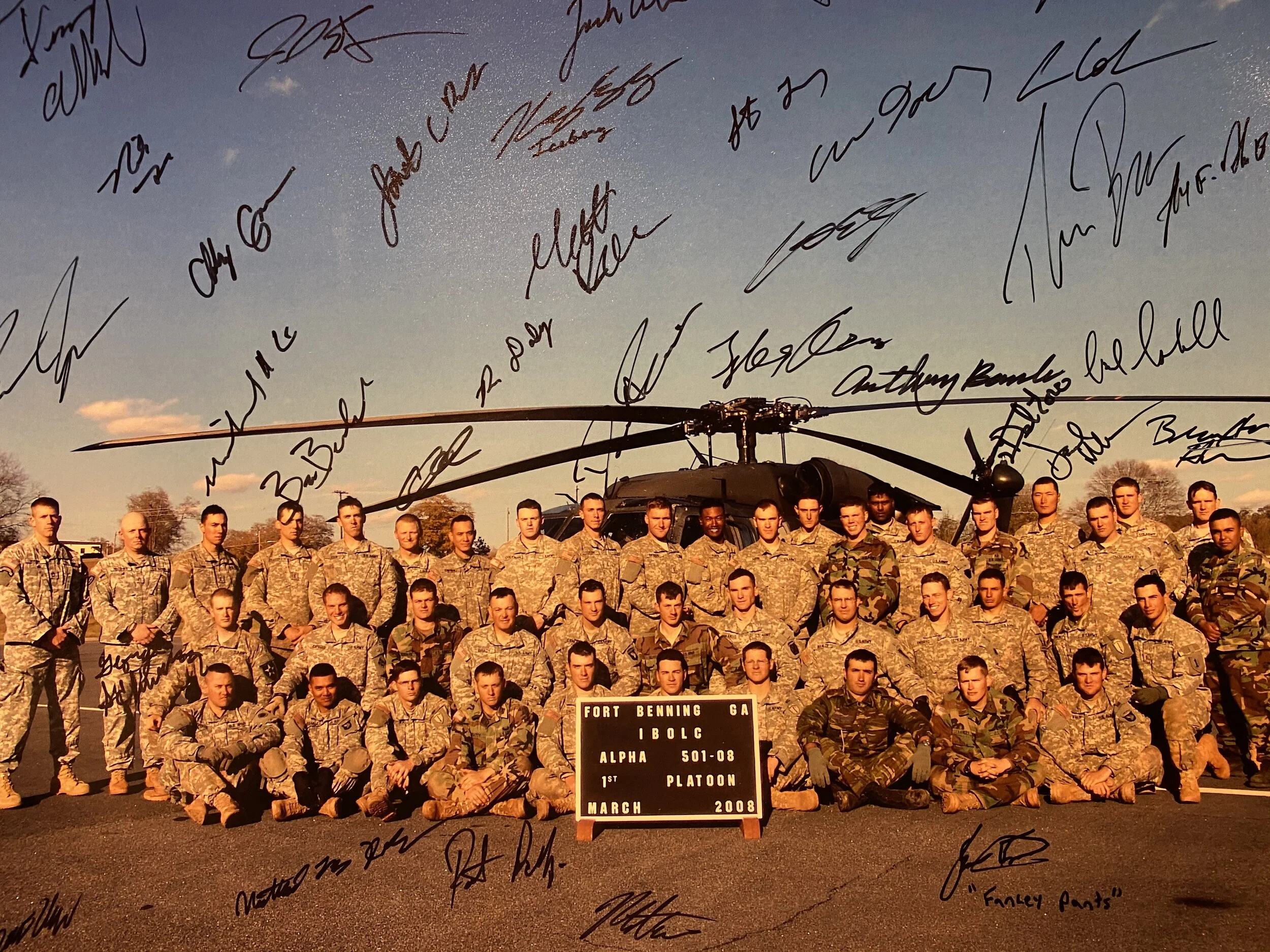 Brian Bradshaw (back row, fourth from left) and the men of IBOLC class 501-08.