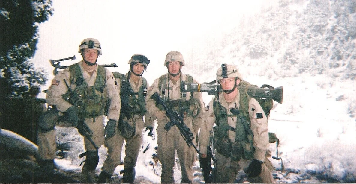 2003 - Brandon and Rangers from 1st Platoon (Madslashers) Charlie Co. 2nd Battalion, 75th Ranger Regiment. Nuristan Province, Afghanistan.