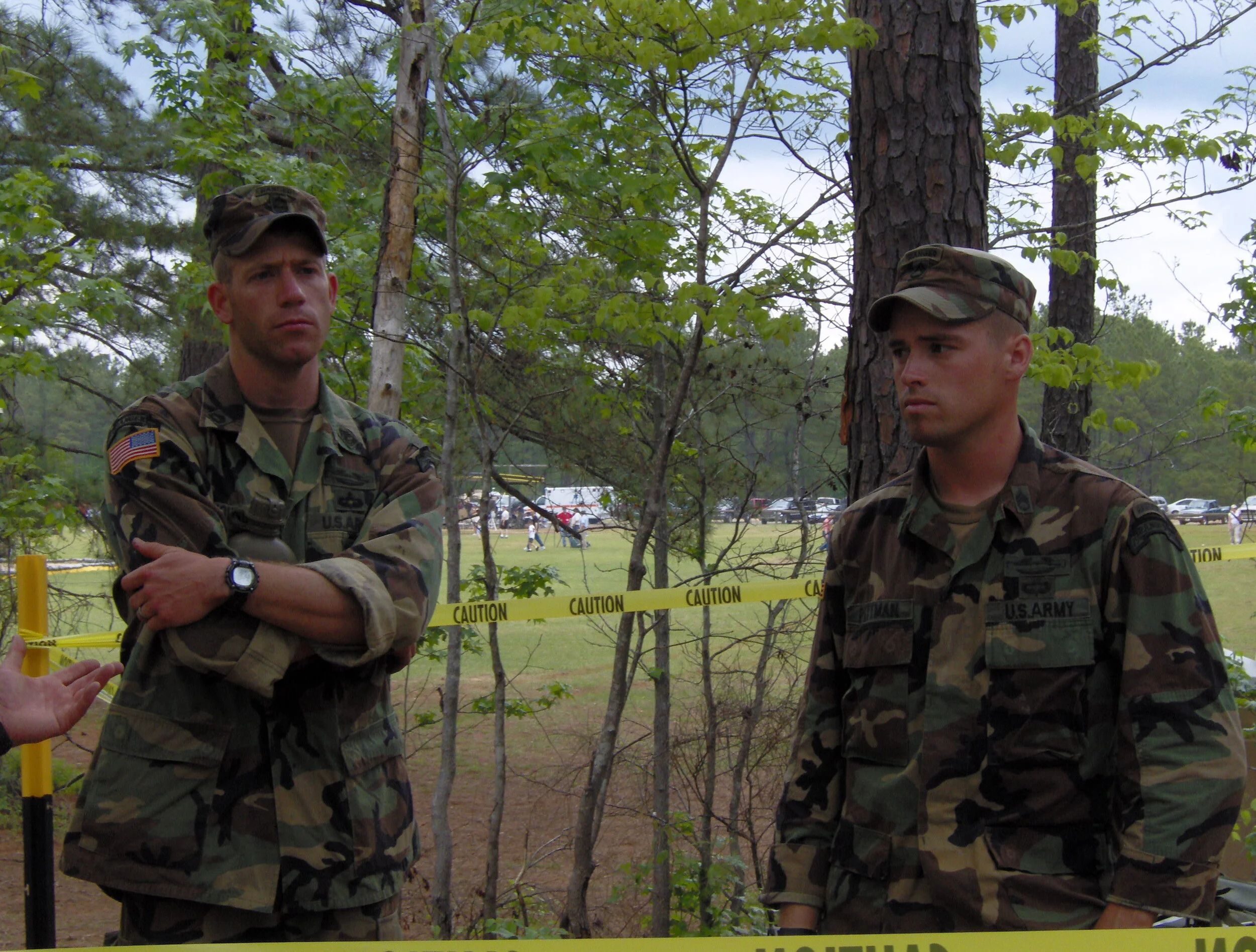 Getting briefed at the archery and tomahawk event.jpg