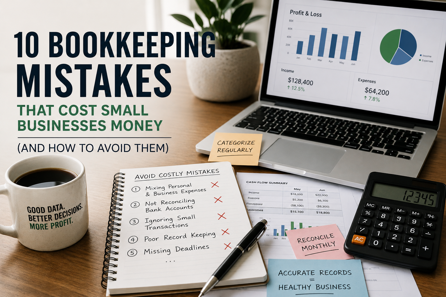 10 Bookkeeping Mistakes That Cost Small Businesses Money (And How to Avoid Them)