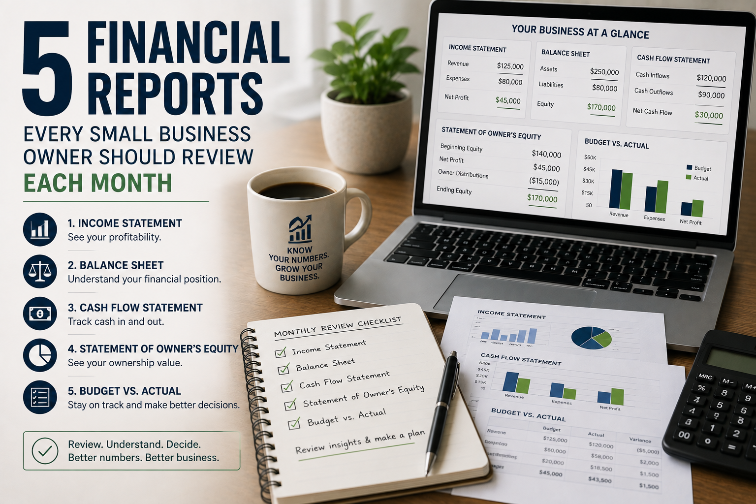 5 Financial Reports Every Small Business Owner Should Review Each Month