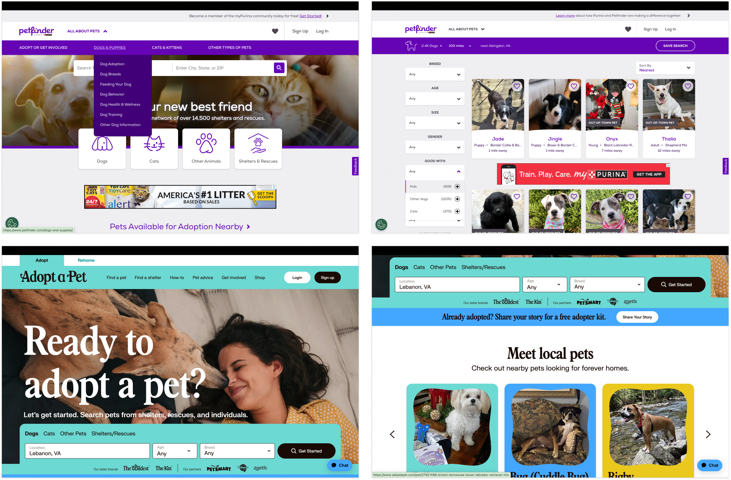 Petfinder and Adopt-A-Pet competitors