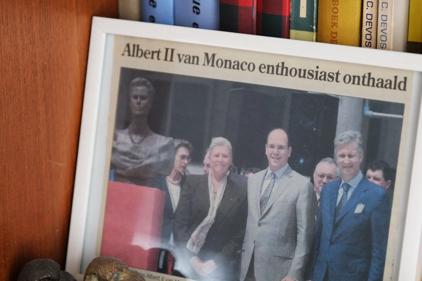 Krantenartikel, Albert II uit Monaco enthousiast onthaald in Oostende