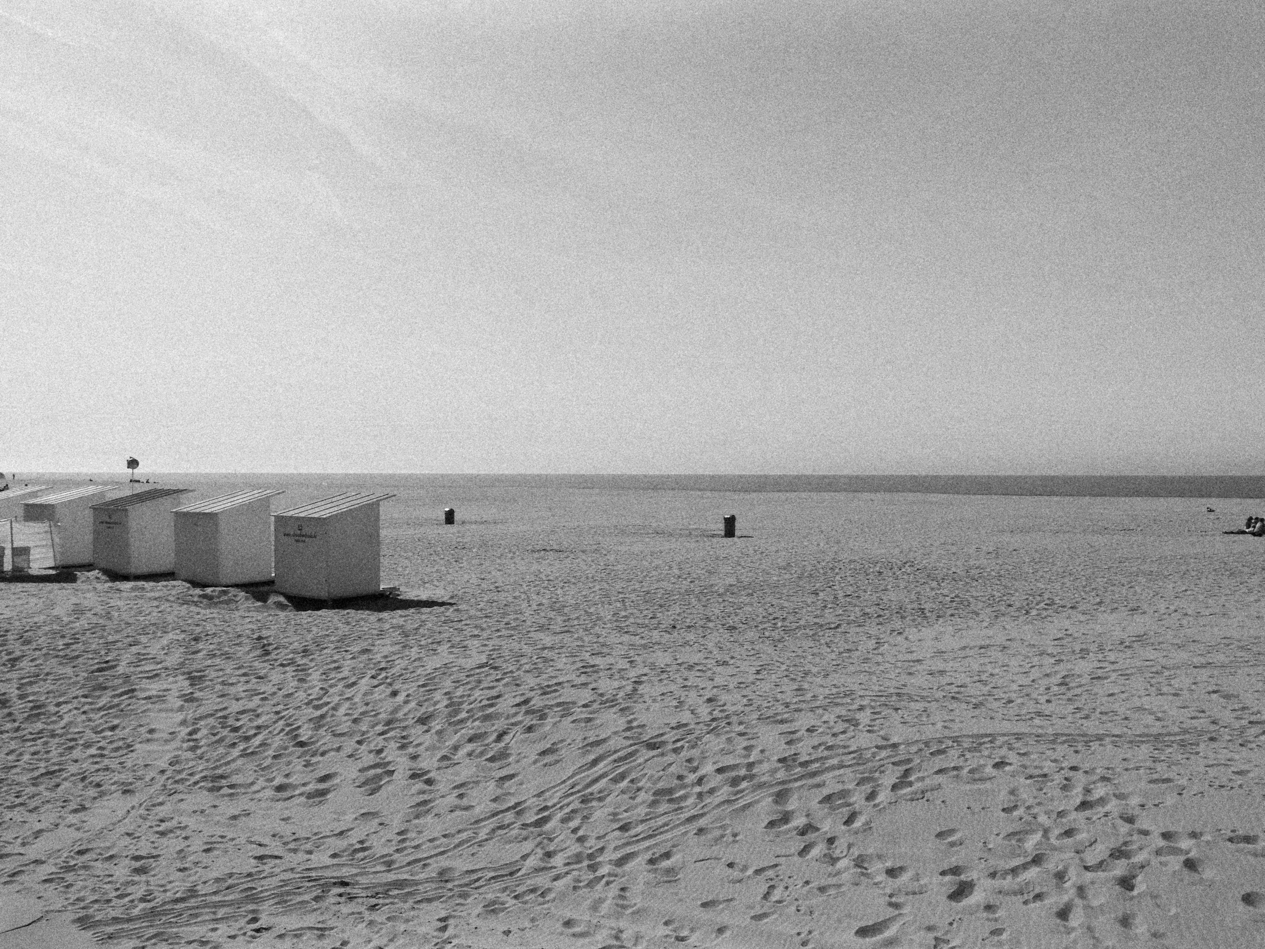 Strand van Oostende met kabines