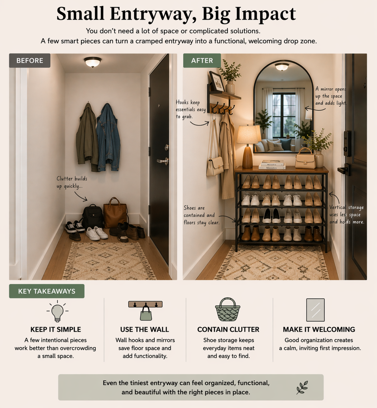 small entryway, big impact, find stylish tips and ideas for your small entryway