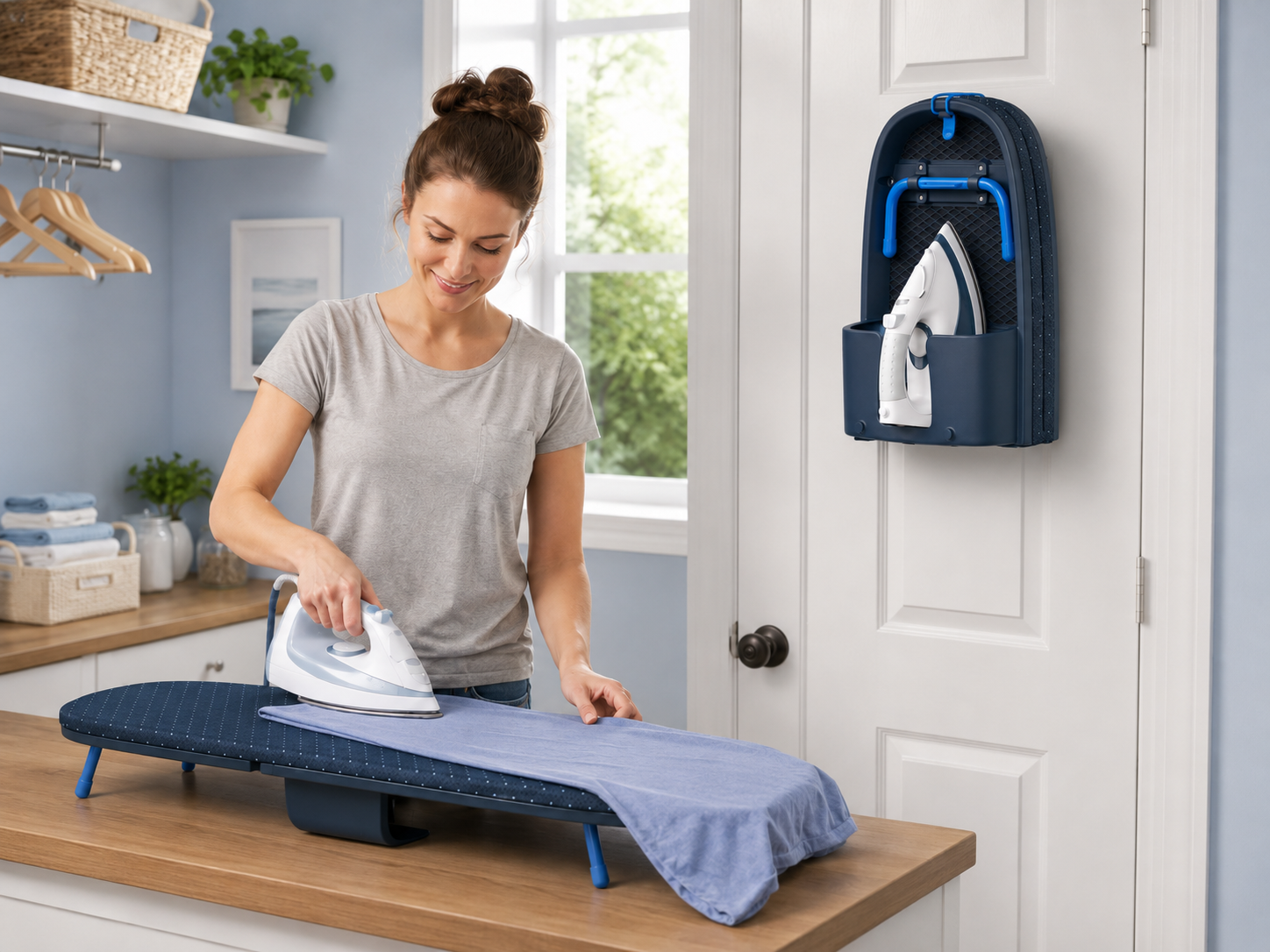 Serene ironing in a bright laundry room.png