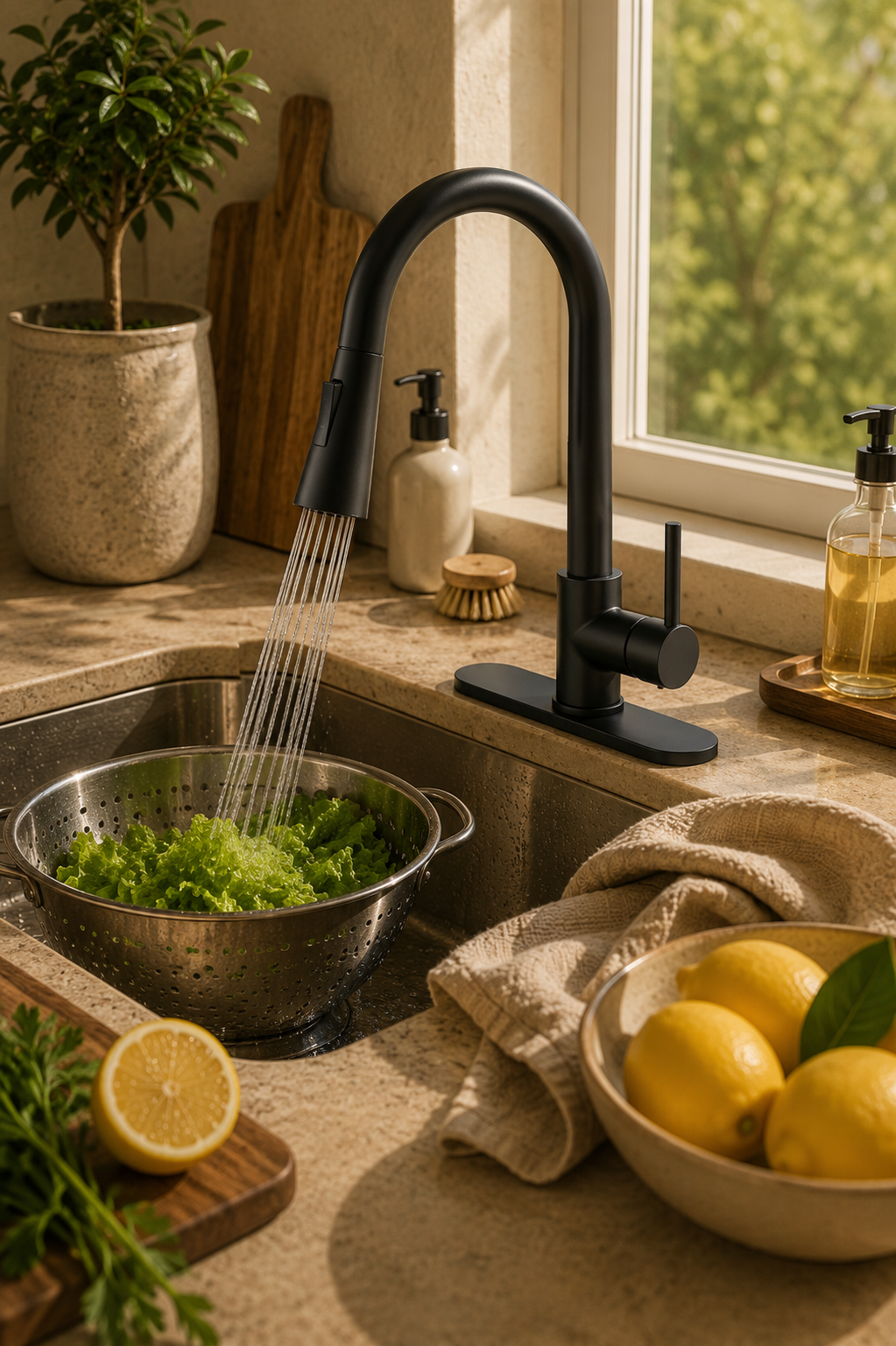 Black Kitchen Faucet with Pull-Down Sprayer .png