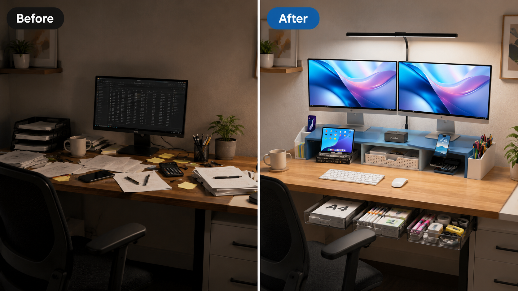 Workspace transformation from chaos to calm.png