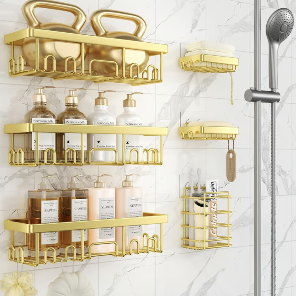 Adhesive Shower Caddy 6-Pack Bathroom Organizer.png