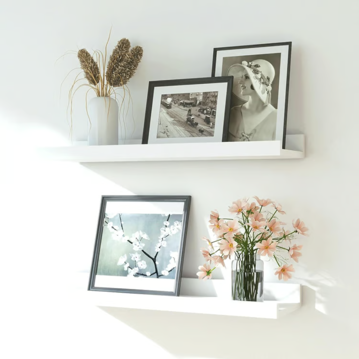 White Floating Shelves Set of 2, 16 Inch.png