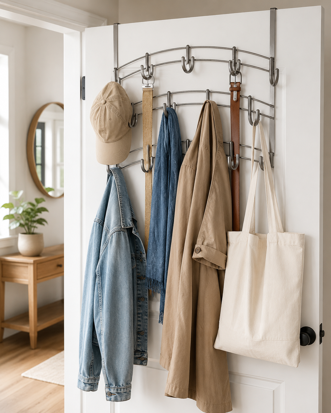 Velvet Hangers for First Apartment Closet Organization.png