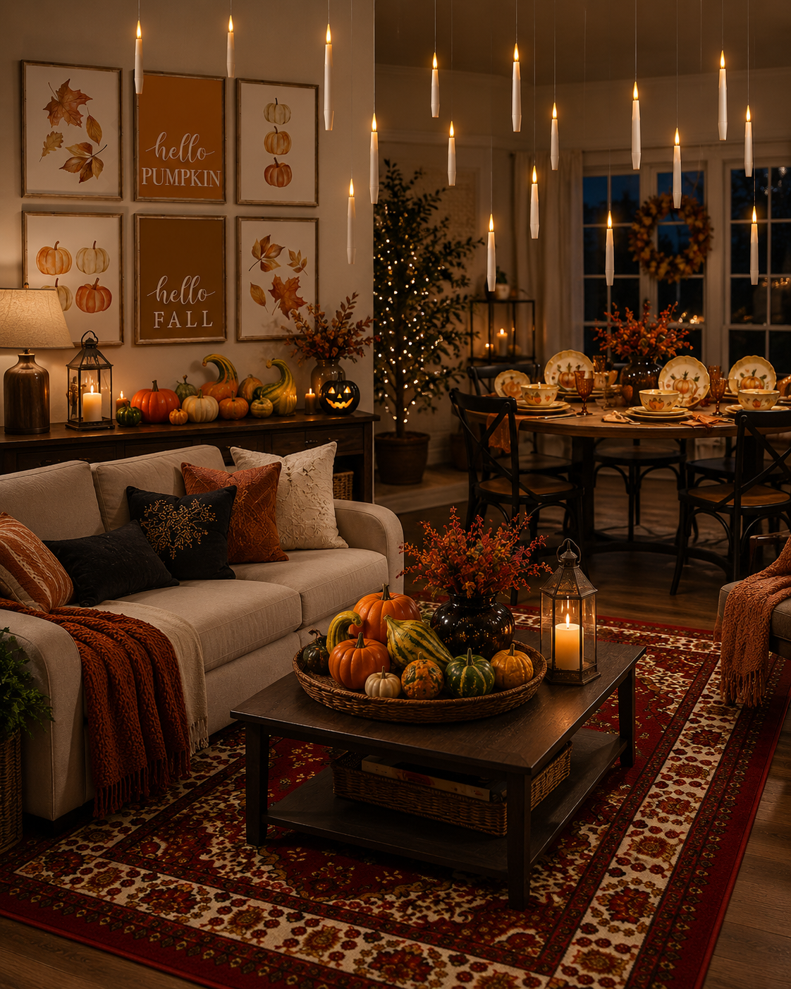 Fall and Halloween Home Decor Ideas for Apartments and Living Rooms — From Spooky to Cozy