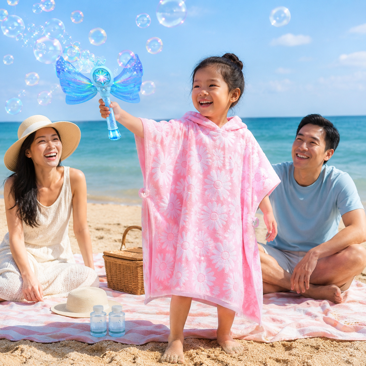 Joyful moment with bubbles at the beach.png
