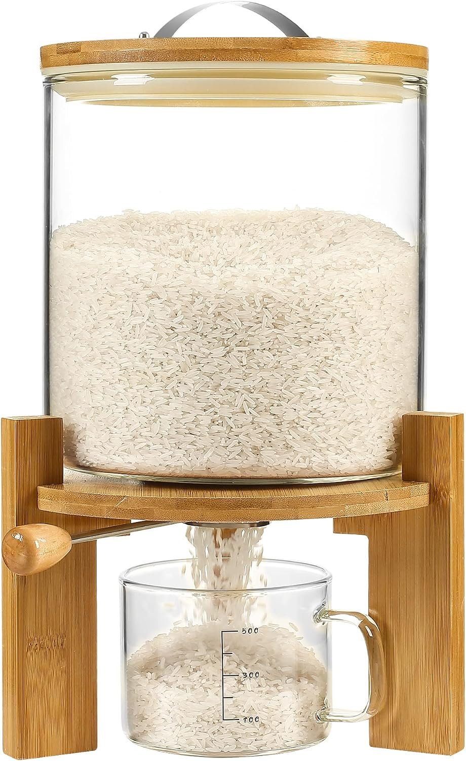 Glass Rice Dispenser for Small Pantry Organization.jpg