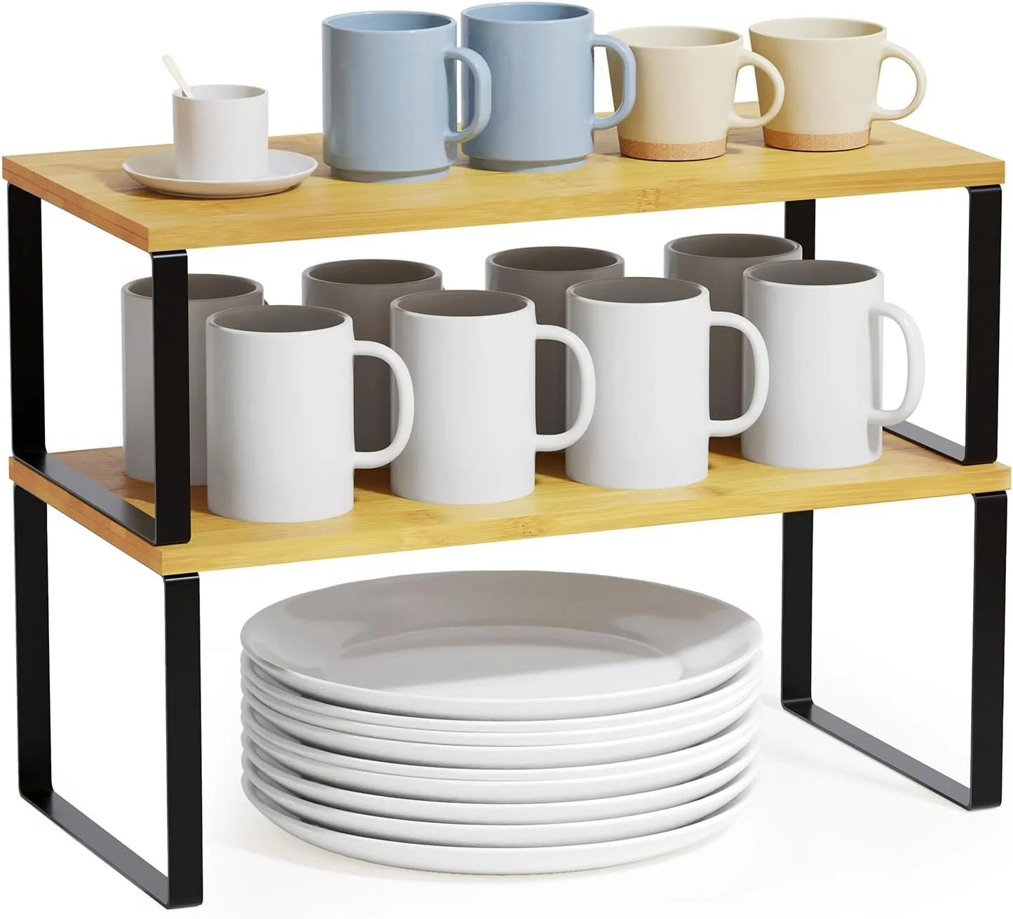 Stackable Cabinet Shelf Organizers for Small Kitchen Storage.jpg