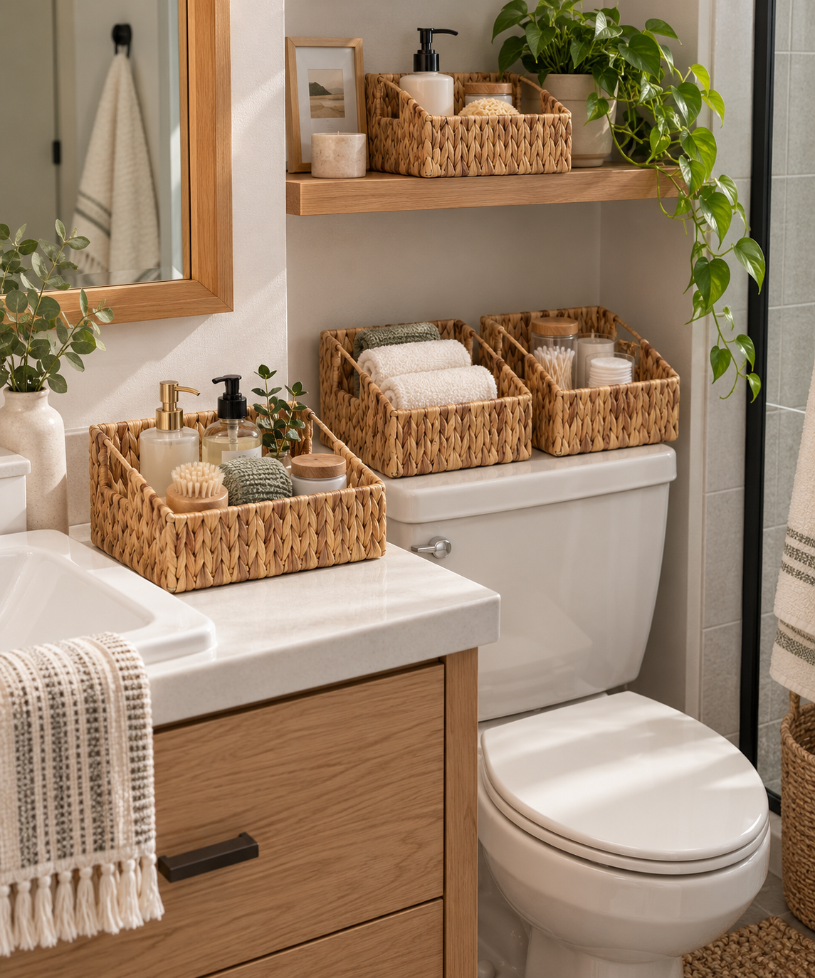  bathroom organization baskets 