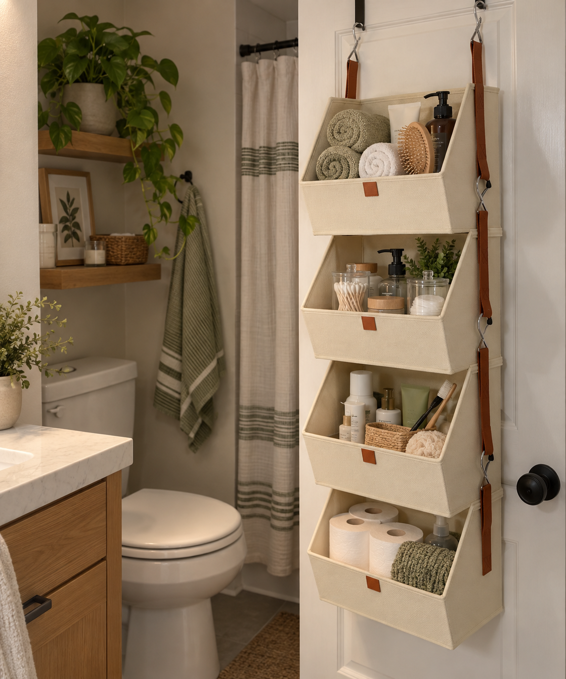  Cozy Organized Bathroom Nook 