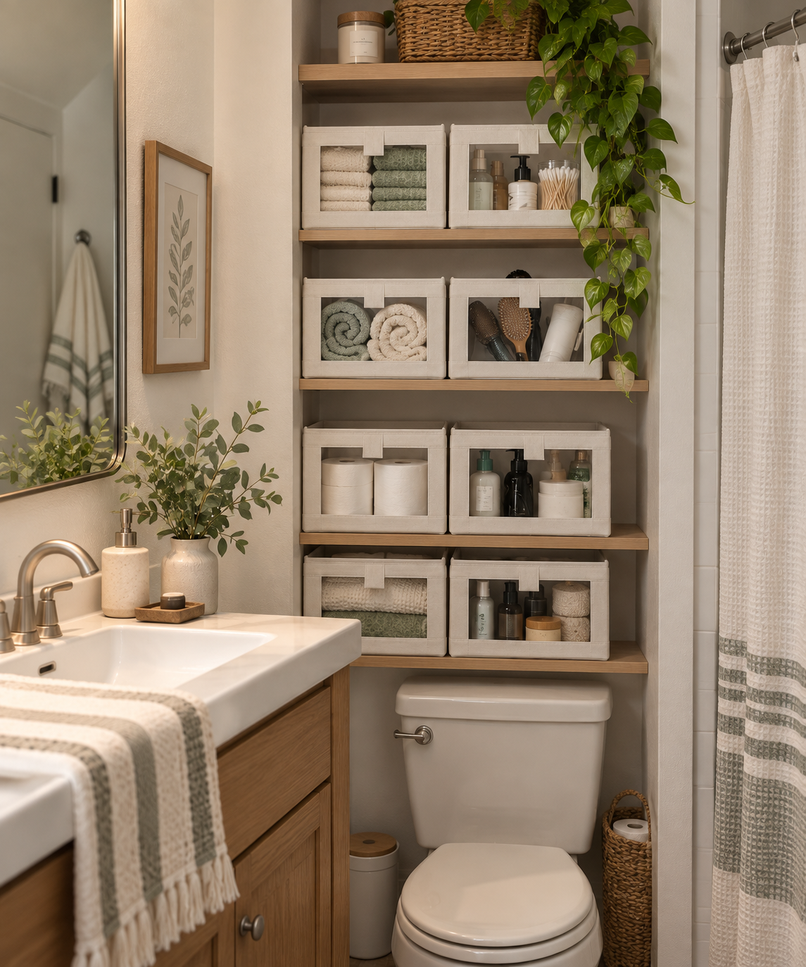  linen storage box for bathroom 