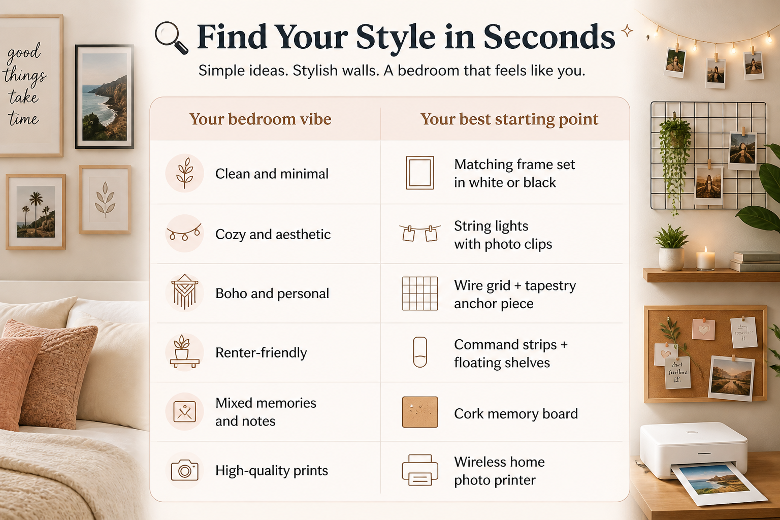 Transform Your Bedroom: Creative Photo Wall Ideas & Room Decor Inspiration for Your Dream Space