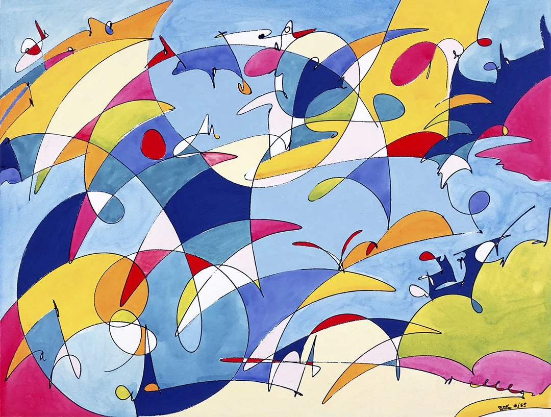 In the Beginning, 1985
Flashe on paper, 23 x 29 inches
