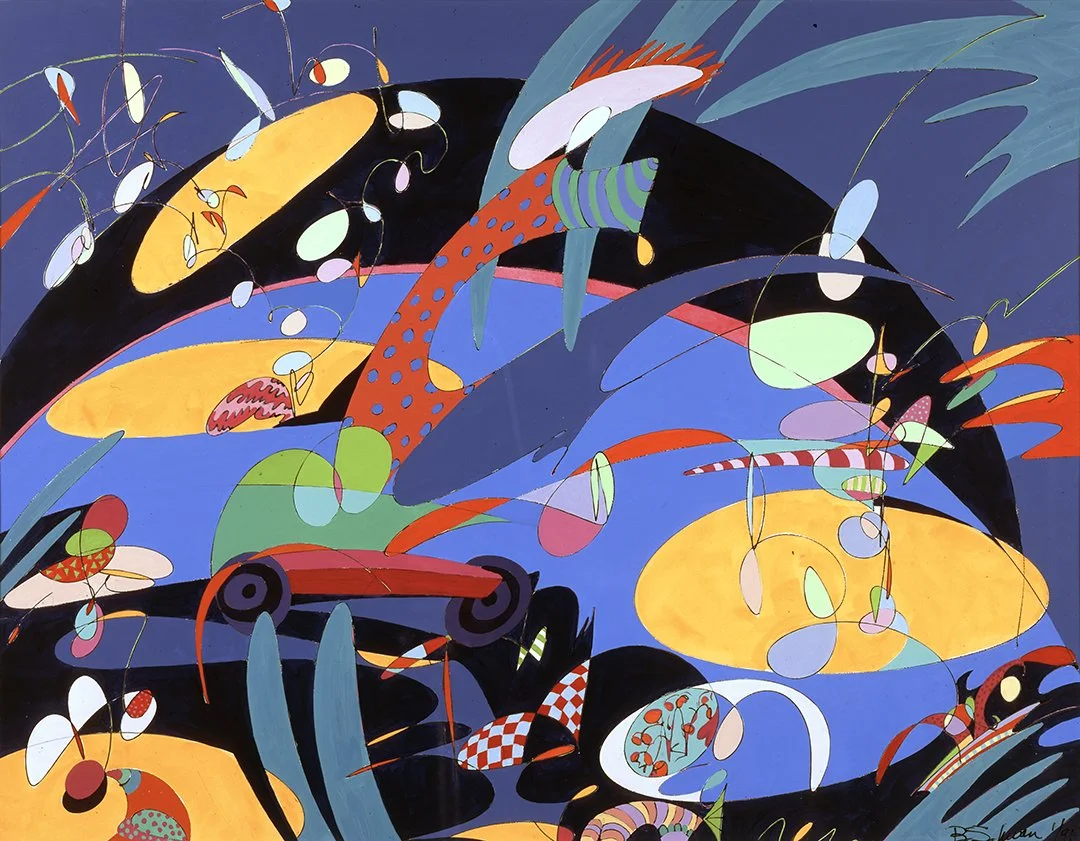 Just Another Day at the Circus, 1991, 
Flashe on paper, 32 x 40 inches