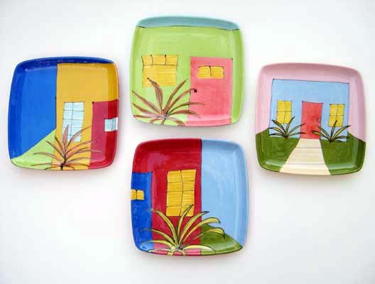 LACMA plates, 12 x 12 inches each