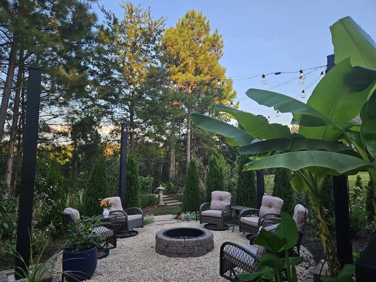 Posts and patio lighting installed