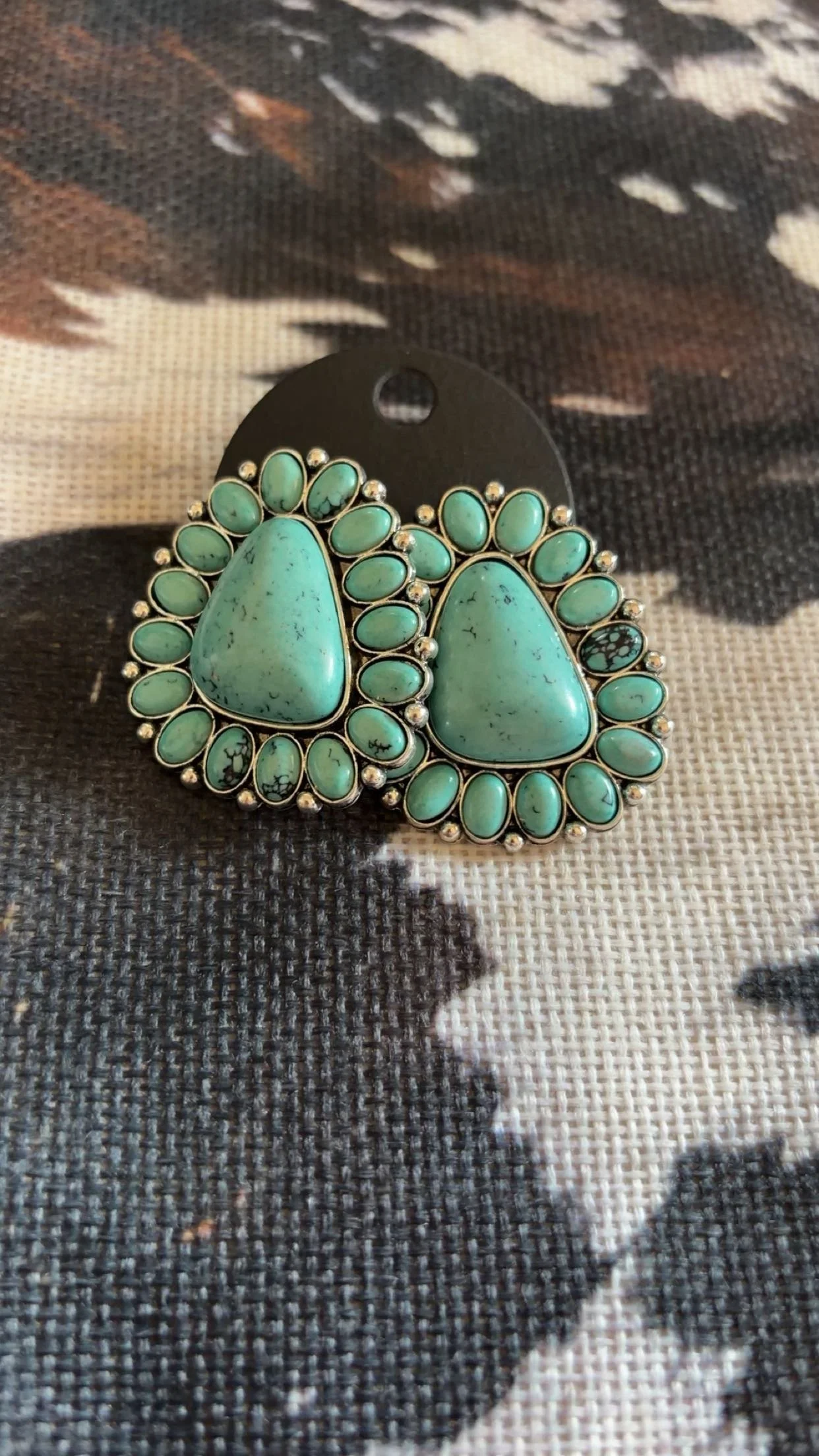 Turquoise Halo Studs