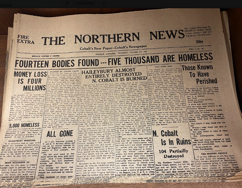 Great Fire Newspaper