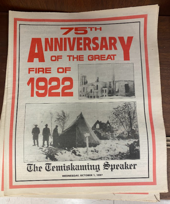 75th Anniversary of the Great Fire of 1922 Newspaper