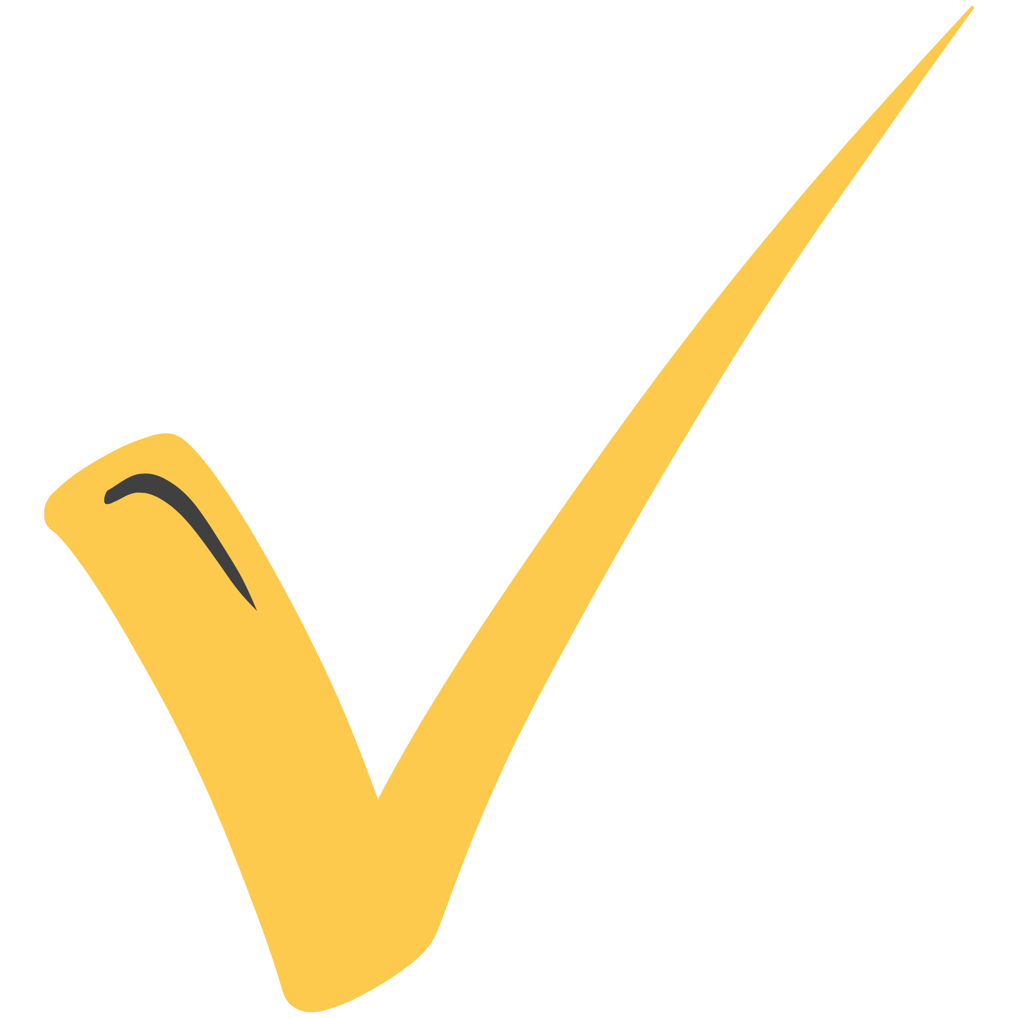 A yellow checkmark.