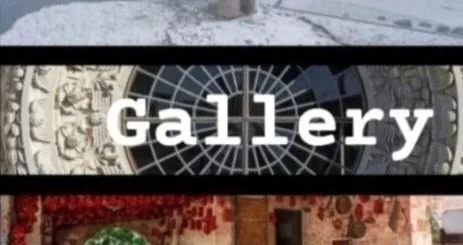 Un collage di immagini con la scritta 'Gallery' in centro, raffigurante parti di edifici e dettagli architettonici.