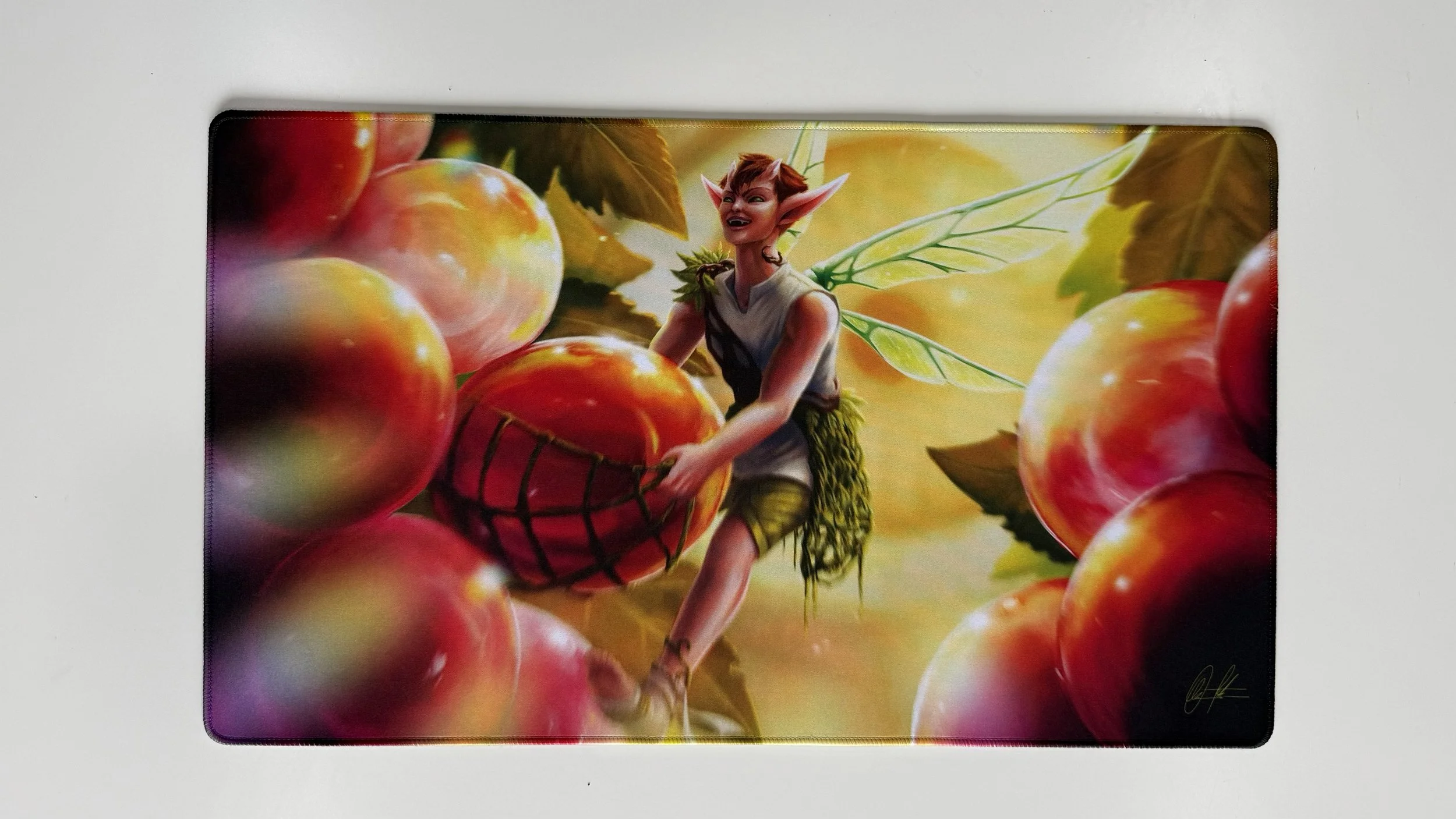 Berry Thief Playmat - 14in x 24in (Premium Stitched)