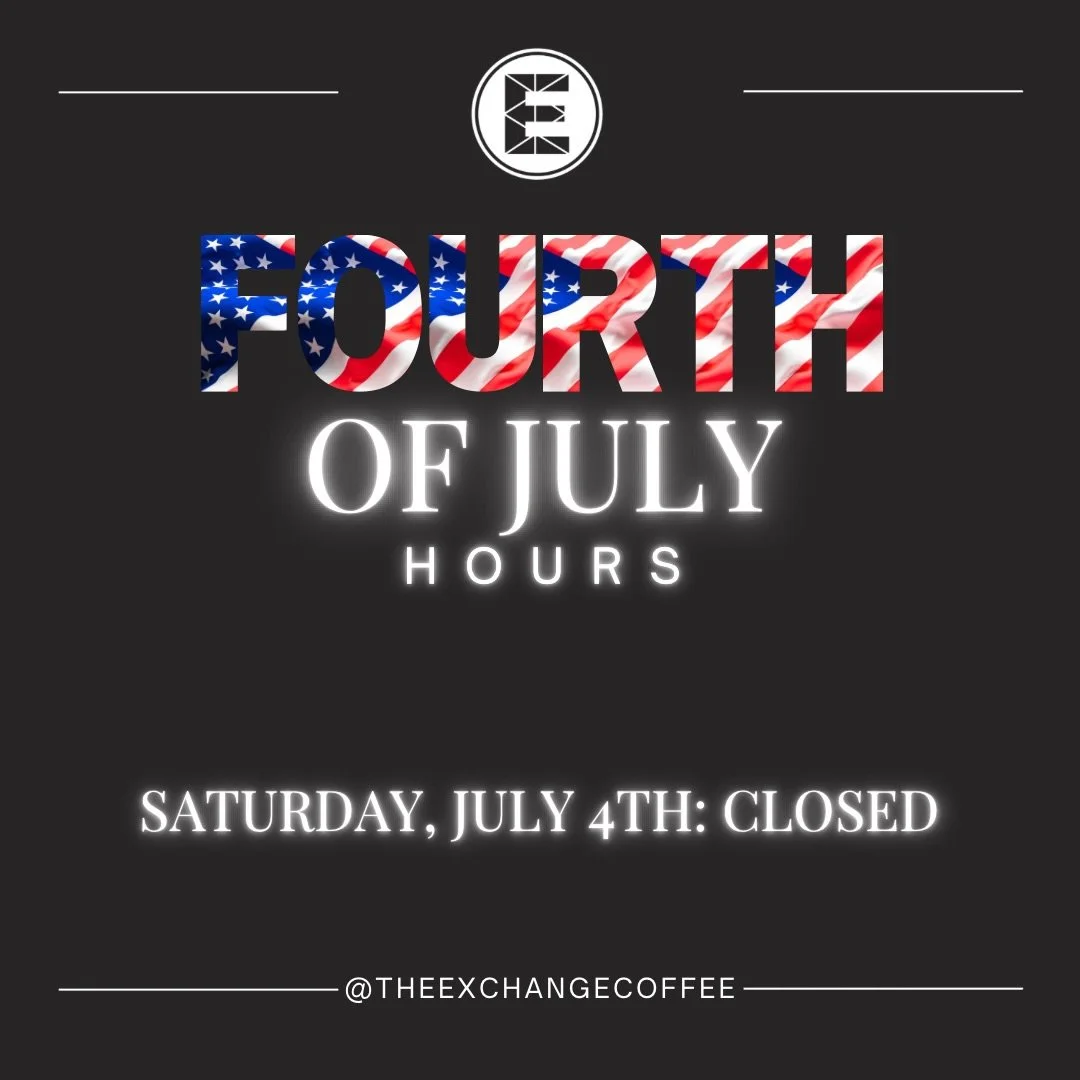 Happy Independence Day Weekend!

We will be closed, Saturday, July4th, in observance of the holiday.

Have a safe weekend!

.
.
#theexchangecoffee #coffeeshop #espresso #morethancoffeeandwaffles #weloveyou920