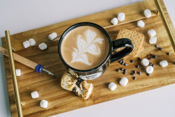 We are holding onto summer tight over here! 

If you are too, try our:

S&rsquo;MORES CHAI
Toasted marshmallow syrup | hickory
smoke syrup | signature chai | mocha |
milk of choice

.
.

#theexchangecoffee #coffeeshop #espresso #morethancoffeeandwaff