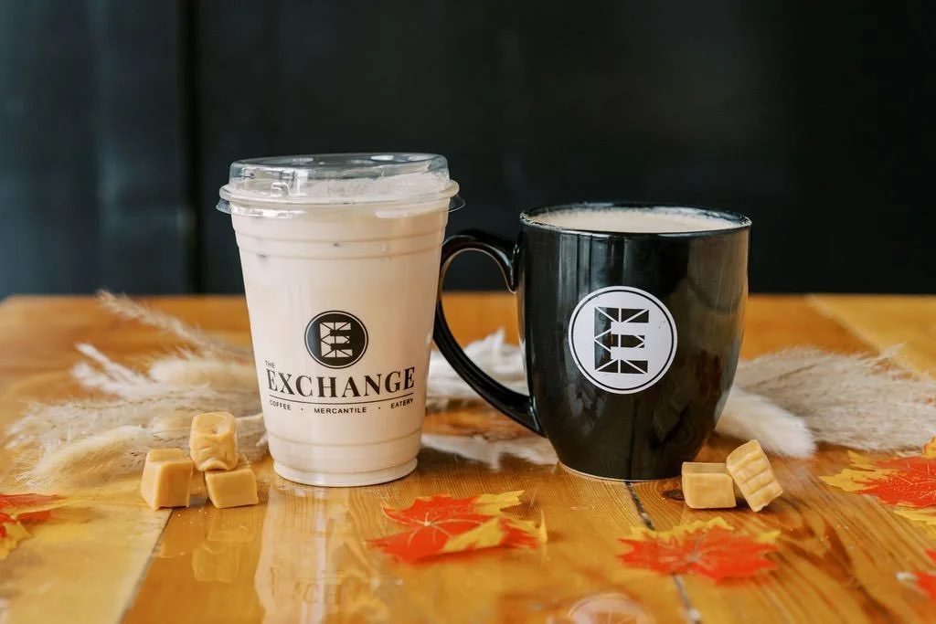 Our popular Salted Bourbon Caramel flavor in a Breve! 

It is oh so luxurious! 

SALTED BOURBON CARAMEL BREVE
Bourbon Caramel syrup | espresso |
sea salt | half &amp; half

.
.
#theexchangecoffee #coffeeshop #espresso #morethancoffeeandwaffles #welov