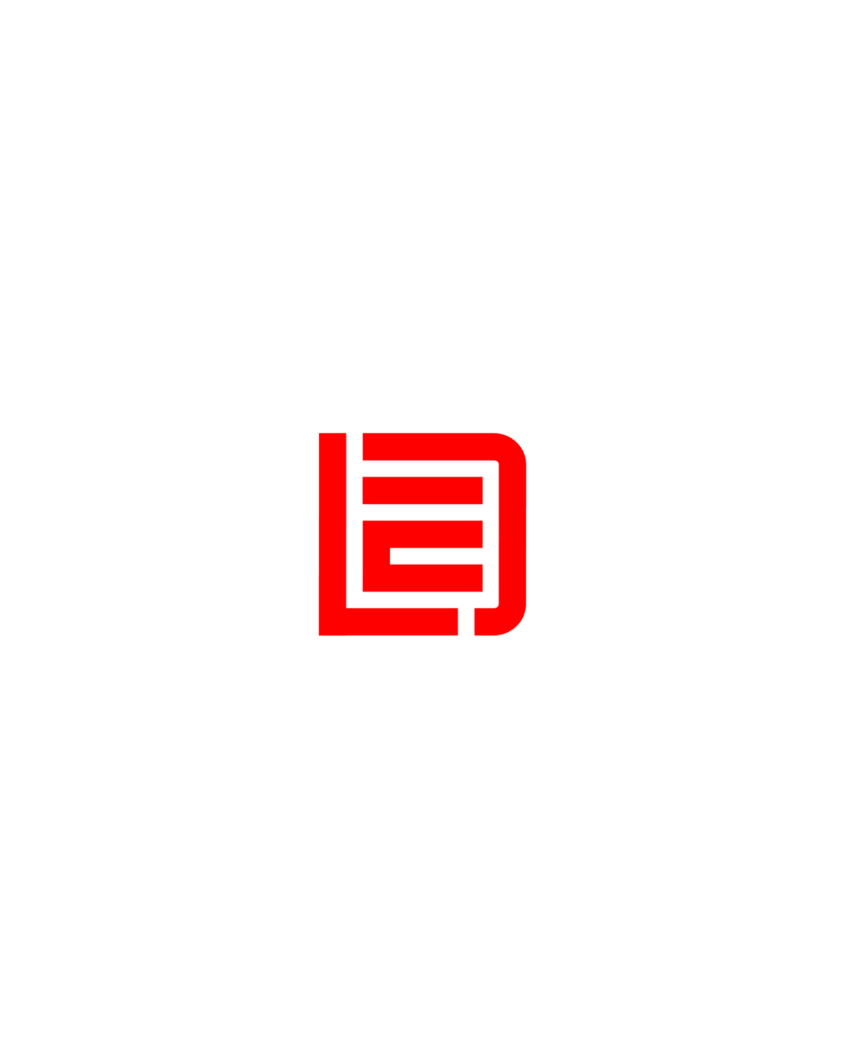 Digital Luxury Enterprises logo in a grid, resembling a red computer chip with the letters "DLE"