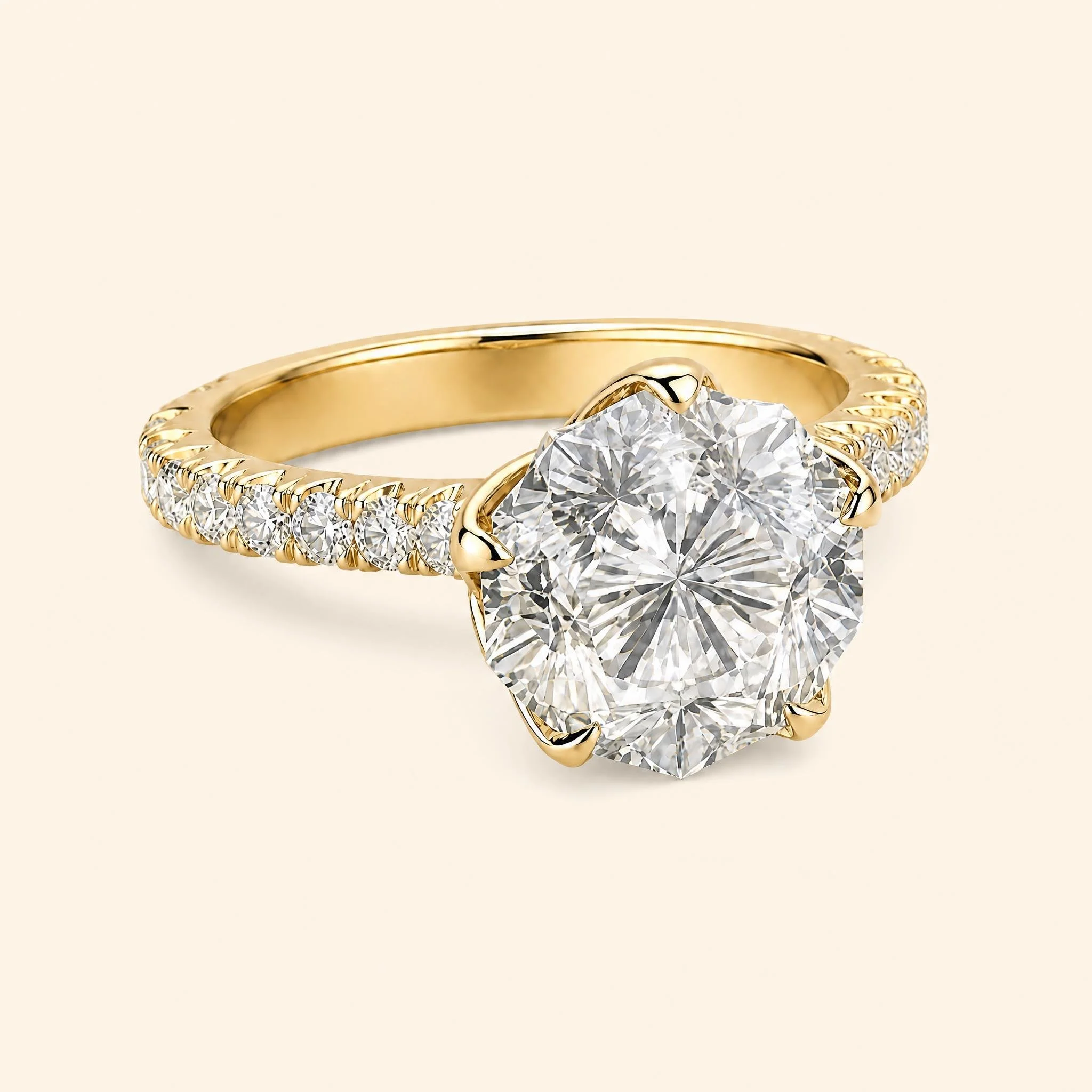 Flower Blossom Engagement Ring