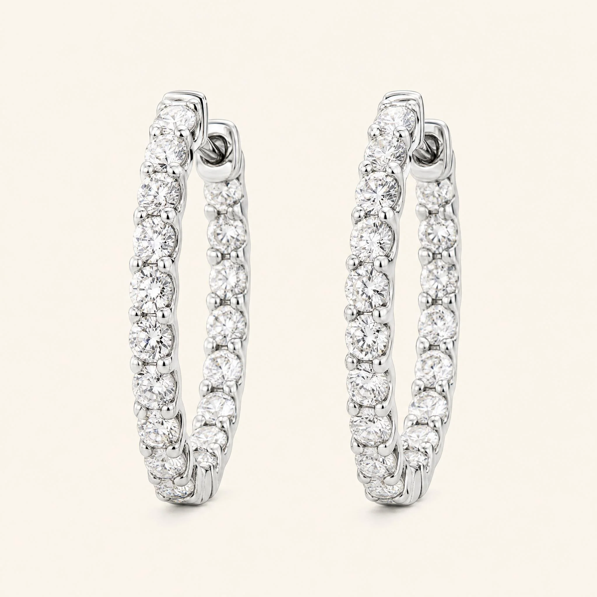 Inside-Out Diamond Hoop Earrings