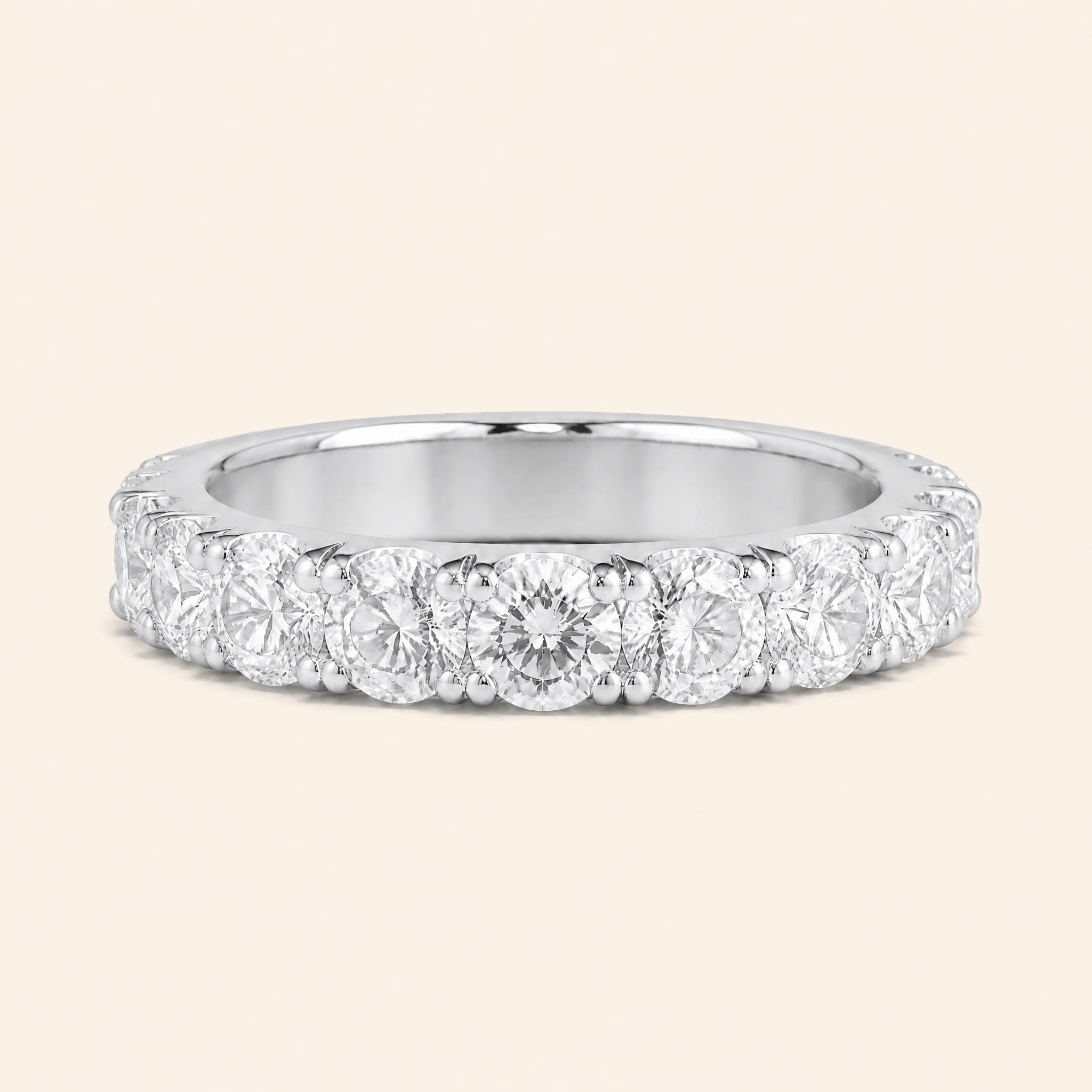 Scalloped Pavé Eternity Band