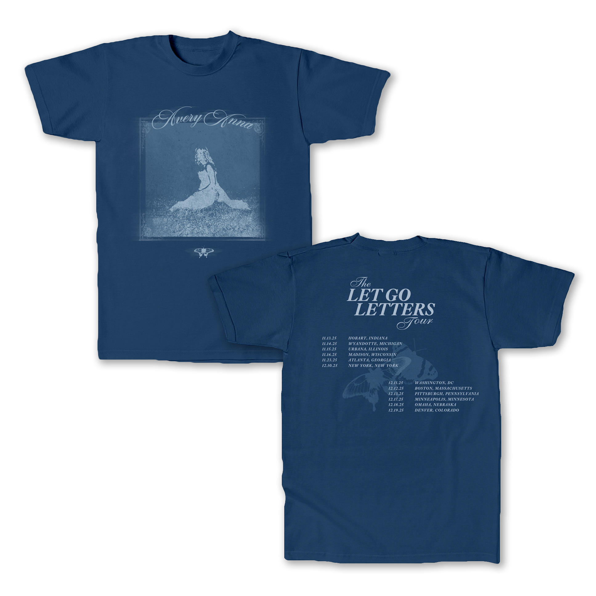 Avery Anna let go letters Tour Merch
art + art direction + design