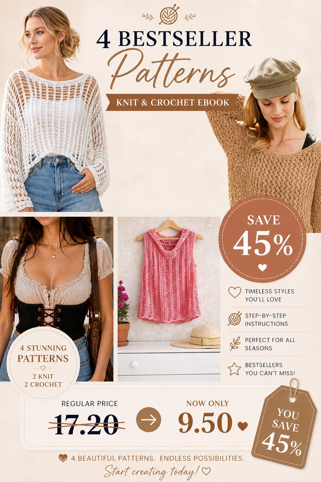 ebook promo easy knit and crochet patterns PDF