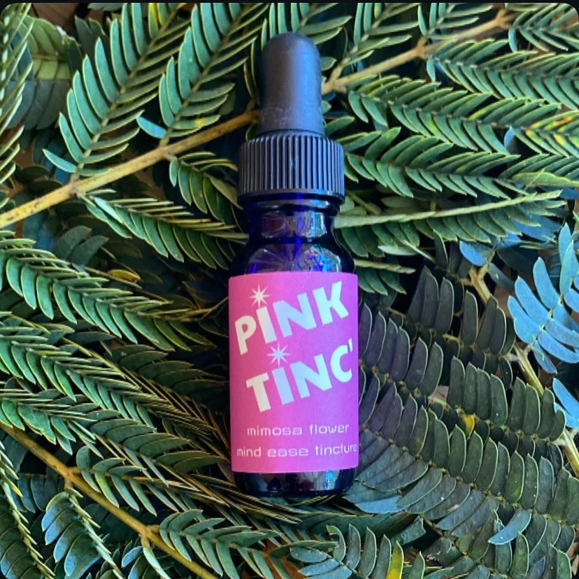 PINK TINC&rsquo; is here! ✽ Ease your mind and open your heart with the healing properties of the Mimosa flower. Mimosa blossoms and have been used in traditional Chinese medicine for centuries for uplifting mood, promoting happiness and bringing bal
