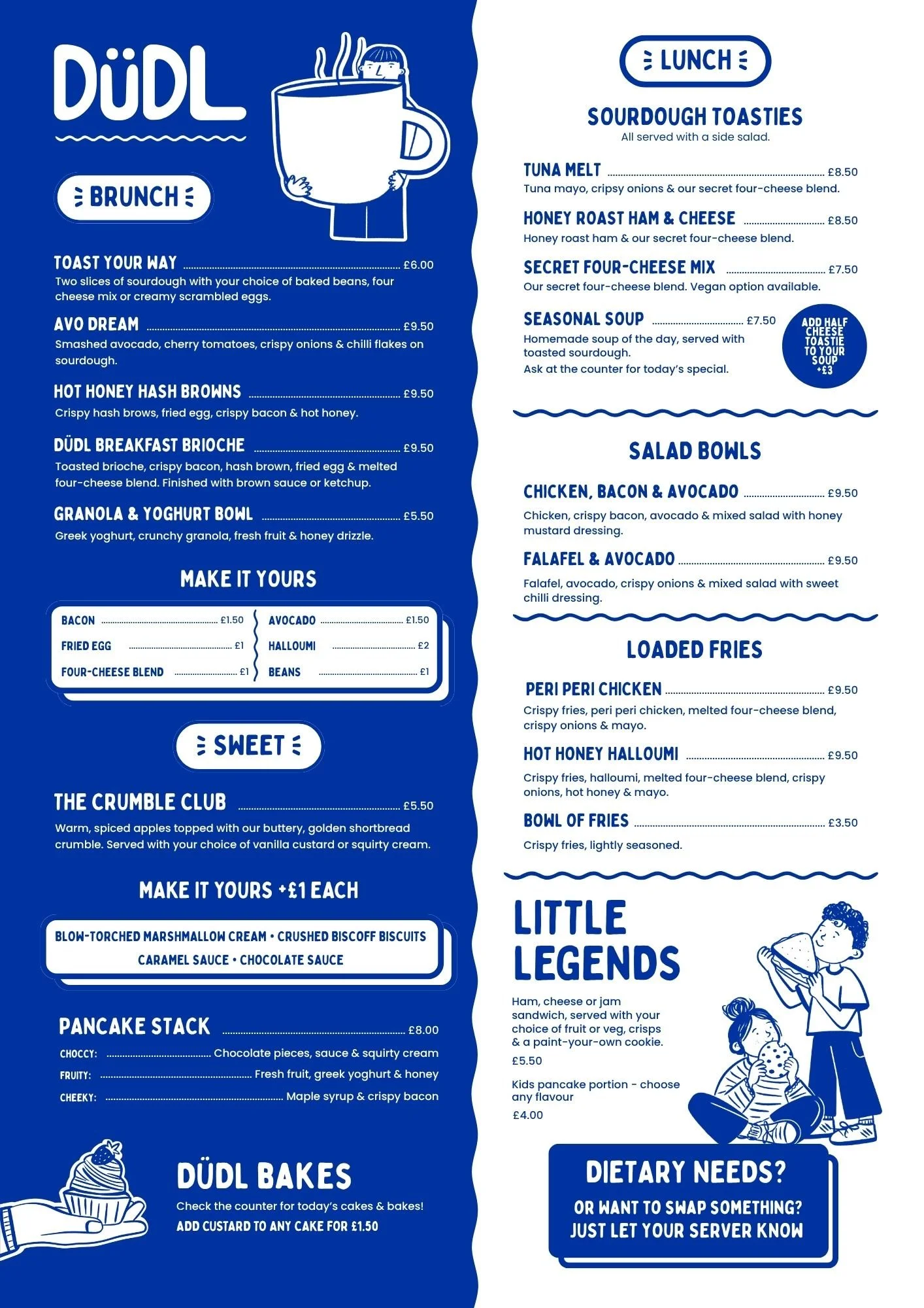 DUDL food menu