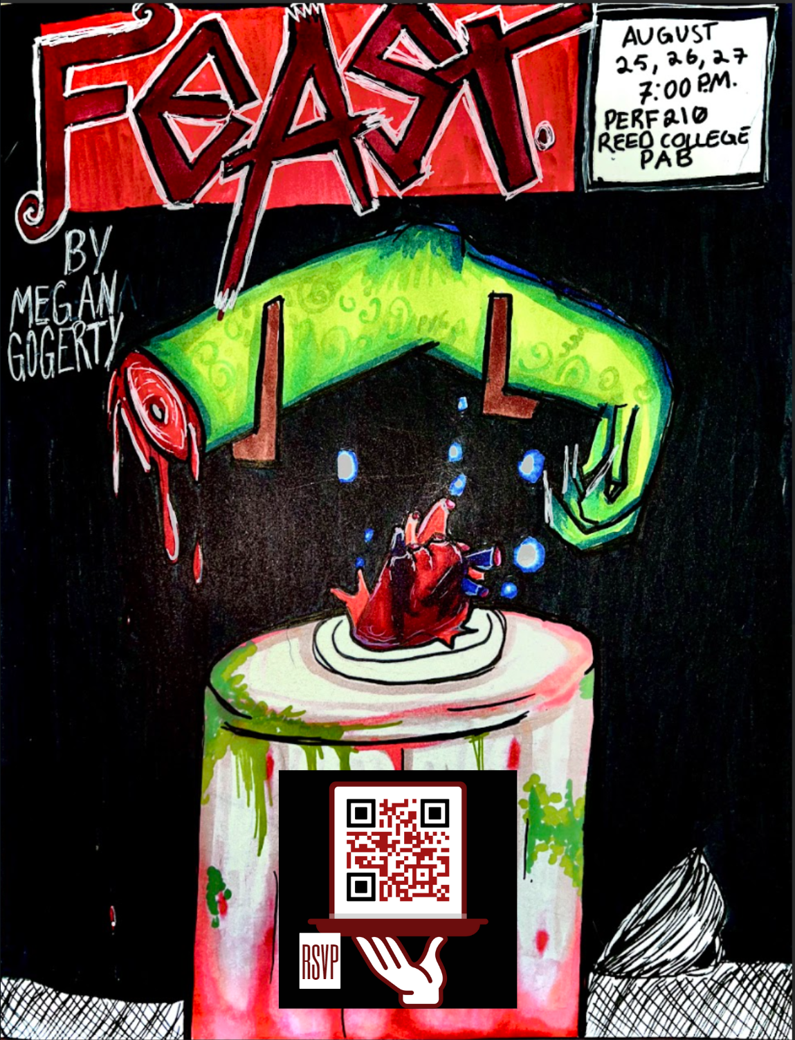FEAST. by Megan Gogerty, event flyer. 2022.