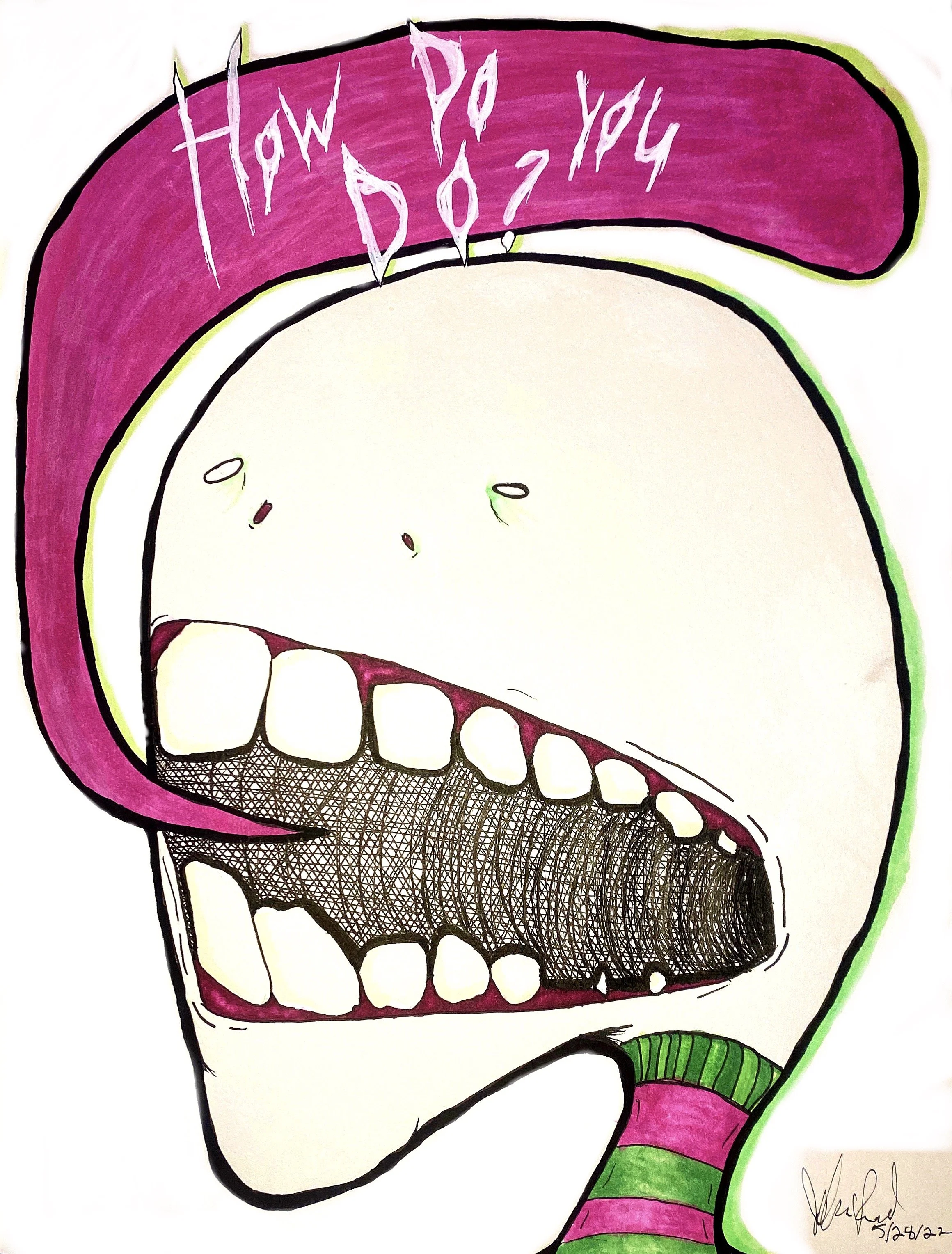 A Gentleman, copic marker and ink on paper 2022.