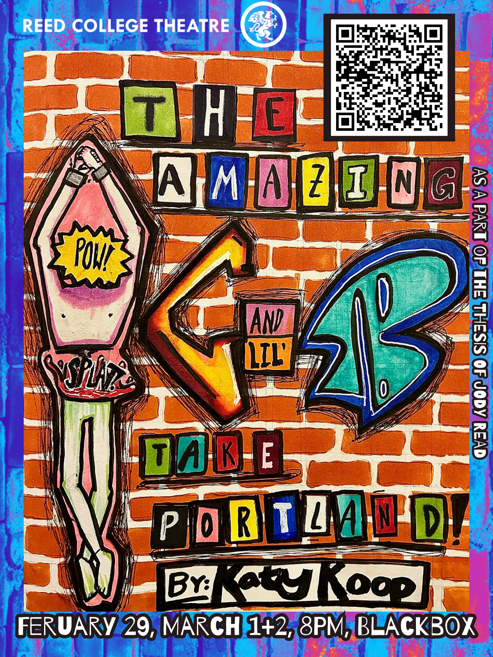 The Amazing Cunt and Lil' Bitch Take Portland! by Katy Koop, event flyer; 2024