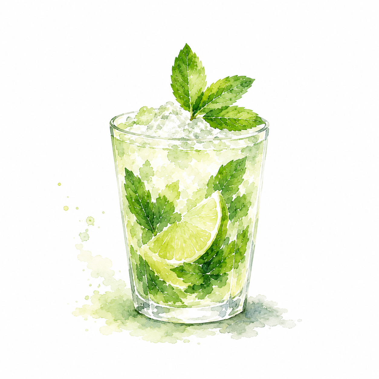 River Breeze Mojito : Muddled Mint & Lime, Sugar, Soda Water